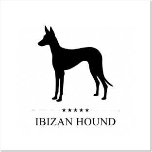 Ibizan Hound Black Silhouette Posters and Art